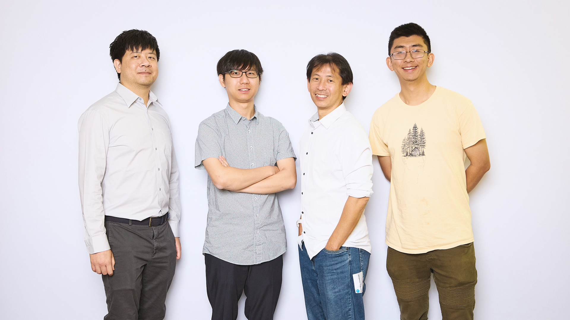 The Ability Optics executive team and co-founders. From left: Daniel Lim (Applications Director), Tienan Xu (Technical Director), Steve Lee (Scientific Director), Zhiduo Zhang (CEO). Photo: supplied The Ability Optics executive team and co-founders