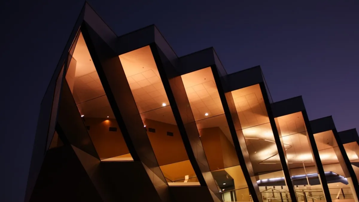 JCSMR building view at night